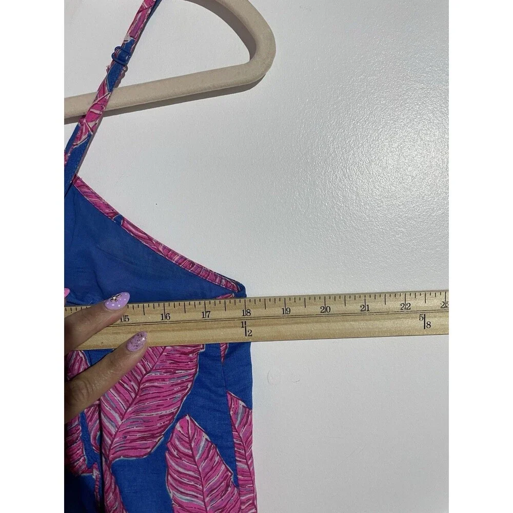 Vineyard Vines Dress 6 Tropical Leaf Maxi Cottagecore Feminine Beachy Resort - Picture 10 of 12